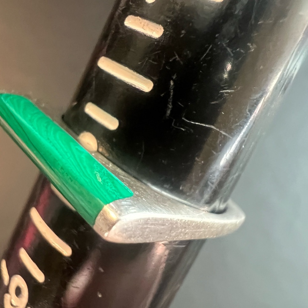 Gorgeous Malachite inlay bar ring size 8 .925 sterling silver. Same day ship!